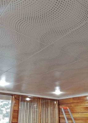 Gạch trần CE Acoustic Màu trắng bắt sóng nhôm Clip trần cho khách sạn