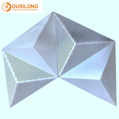 Kẹp chụp ép trang trí trong trần tam giác 3D Thiết kế đặc biệt Tấm kim loại treo