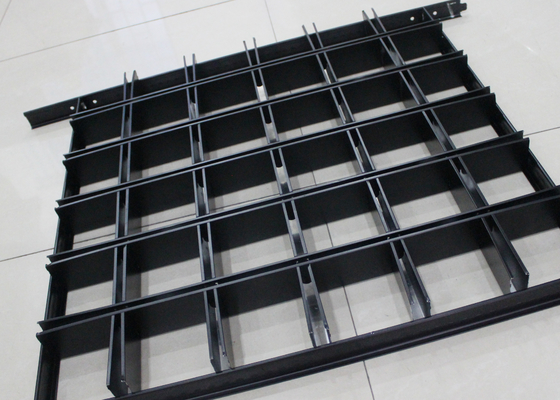 Metal Grille Trần Tấm Trần Thương Mại Panel, lắp đặt Với ​​lưới 14 T đen